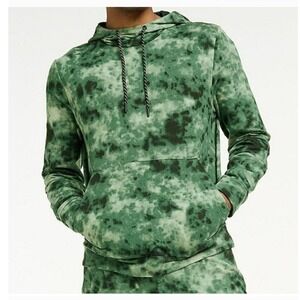 FLX Men Tie Dye Hoodie Fleece Lined Zipper Pockets Travel Leisure Sz XL Gorpcore